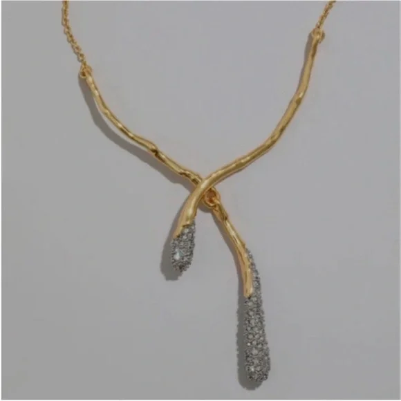 ALEXIS BITTAR Solanales Gold CrystalCascade Necklace
